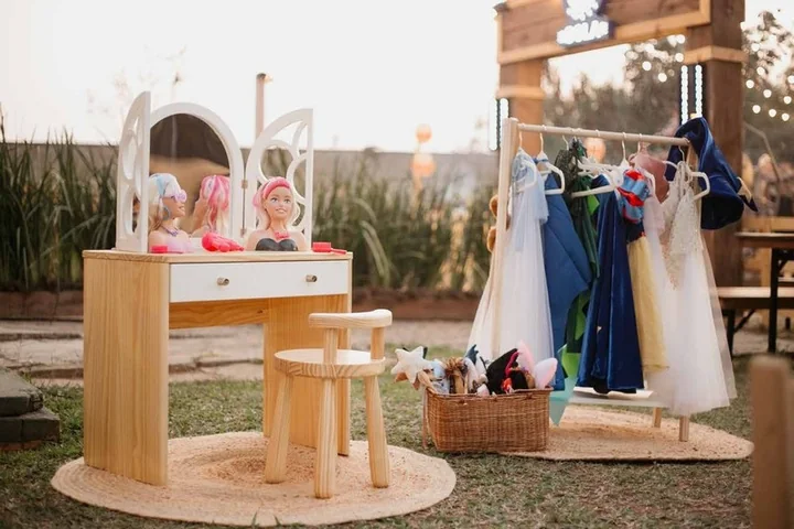 Espaço Kids temático montado em um evento